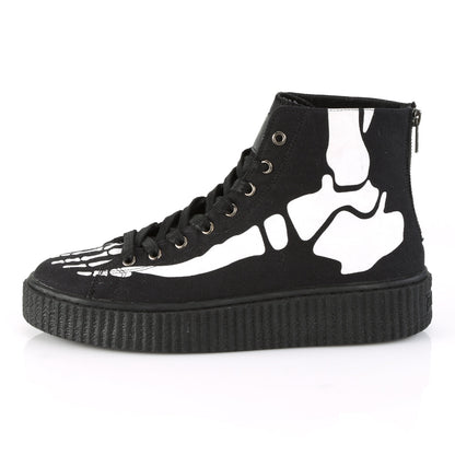 Demonia Cult Signature | "Sneeker-252" Sneakers - Black Canvas
