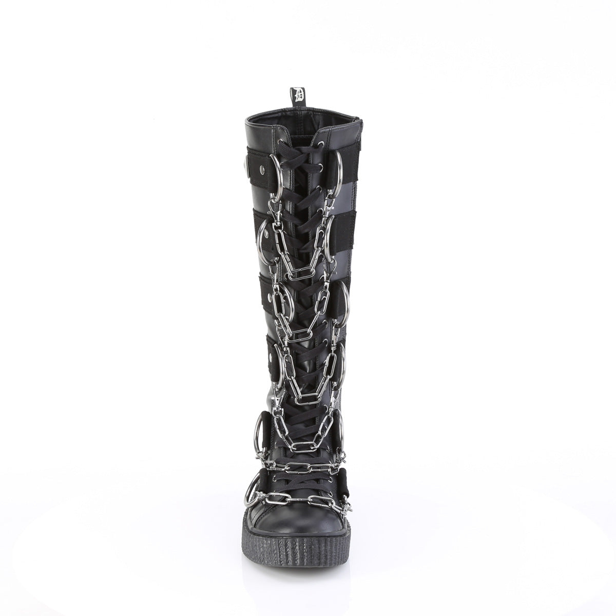 Demonia Cult Essential | "Sneeker-405" Sneakers - Black Vegan Leather-Canvas