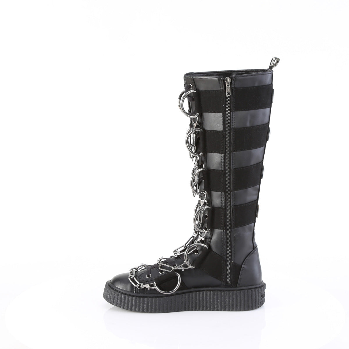 Demonia Cult Essential | "Sneeker-405" Sneakers - Black Vegan Leather-Canvas