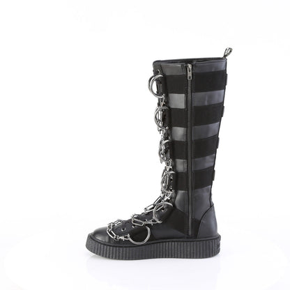 Demonia Cult Essential | "Sneeker-405" Sneakers - Black Vegan Leather-Canvas