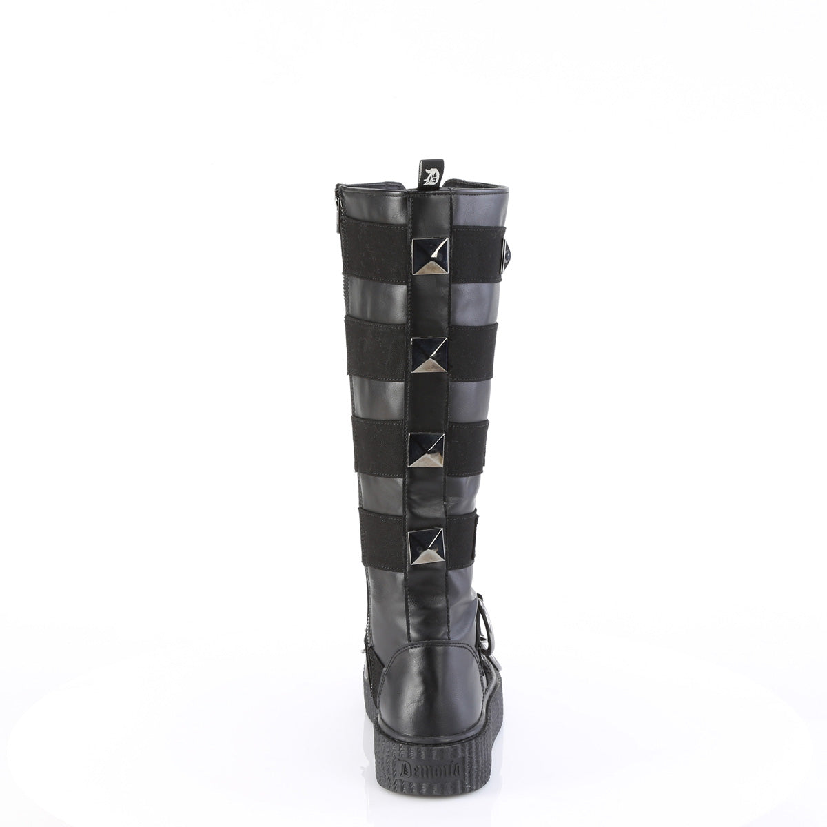Demonia Cult Essential | "Sneeker-405" Sneakers - Black Vegan Leather-Canvas