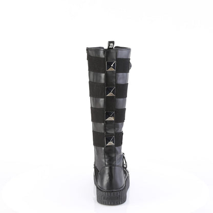Demonia Cult Essential | "Sneeker-405" Sneakers - Black Vegan Leather-Canvas