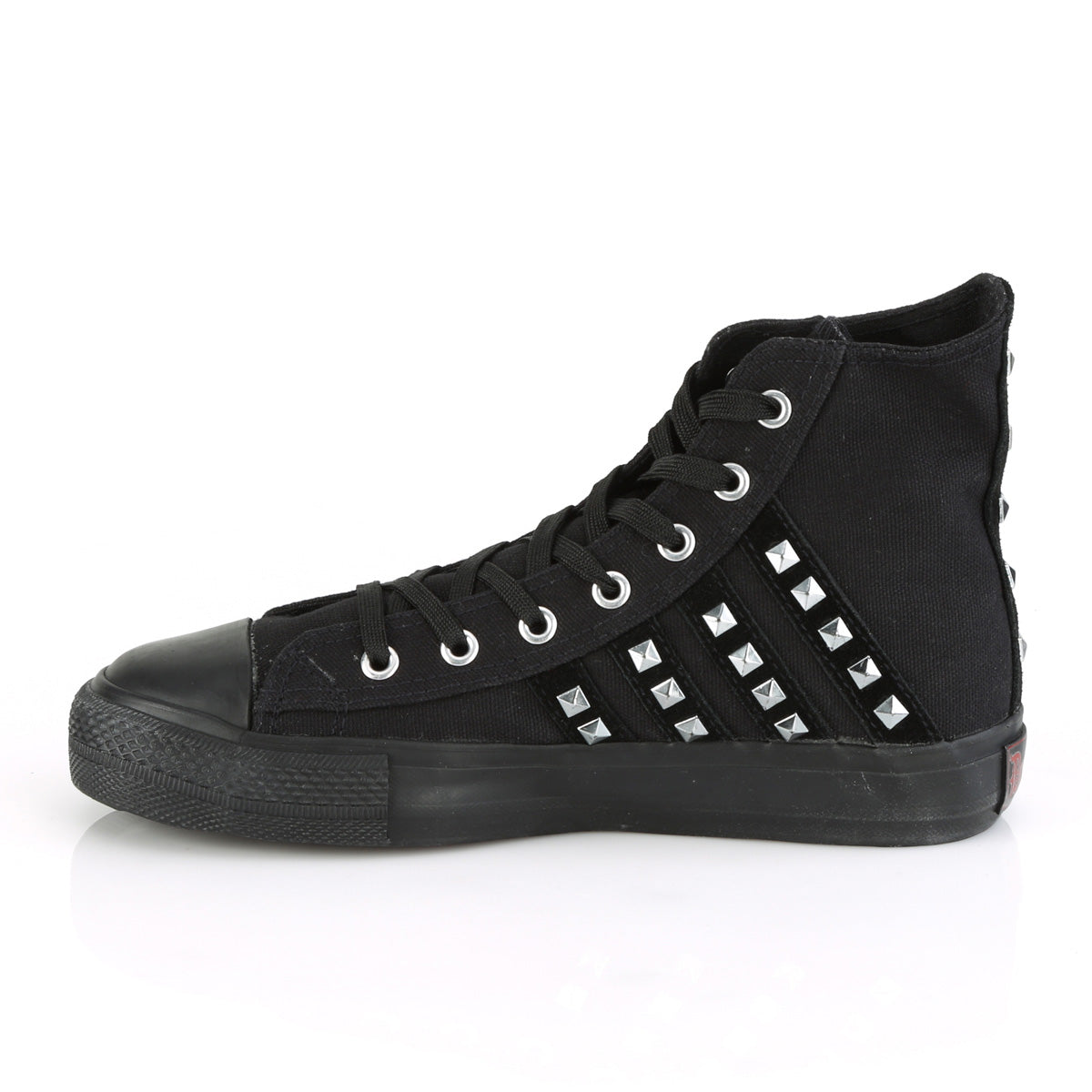Demonia Cult Everyday | "Deviant-103" Sneakers - Black Canvas-Suede