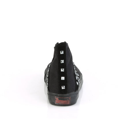 Demonia Cult Everyday | "Deviant-103" Sneakers - Black Canvas-Suede