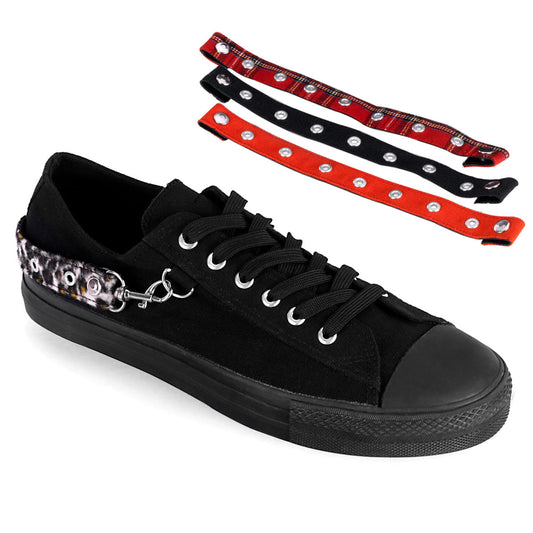 Demonia Cult Value | "Deviant-07" Sneakers - Black Canvas