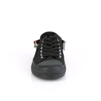 Demonia Cult Value | "Deviant-07" Sneakers - Black Canvas