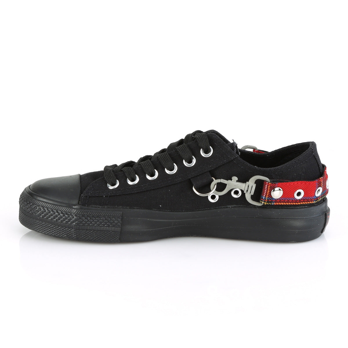 Demonia Cult Value | "Deviant-07" Sneakers - Black Canvas
