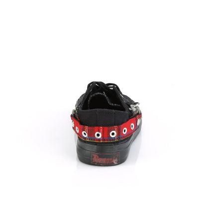 Demonia Cult Value | "Deviant-07" Sneakers - Black Canvas