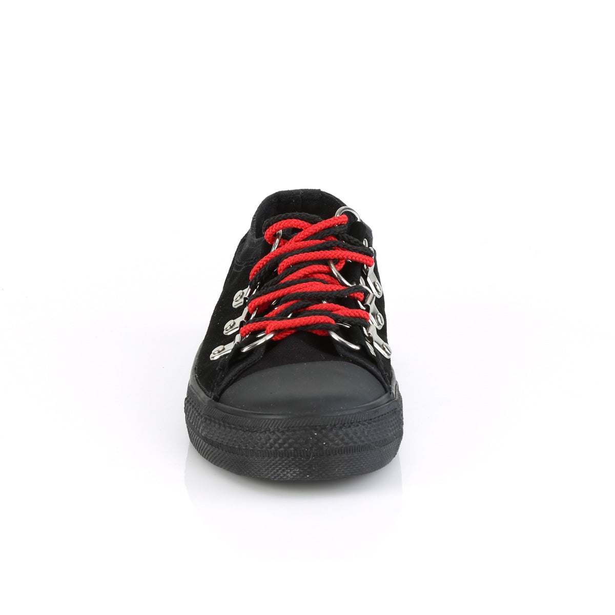 Demonia Cult Signature | "Deviant-05" Sneakers - Black Canvas-Suede
