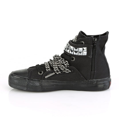 Demonia Cult Classic | "Deviant-110" Sneakers - Black Canvas