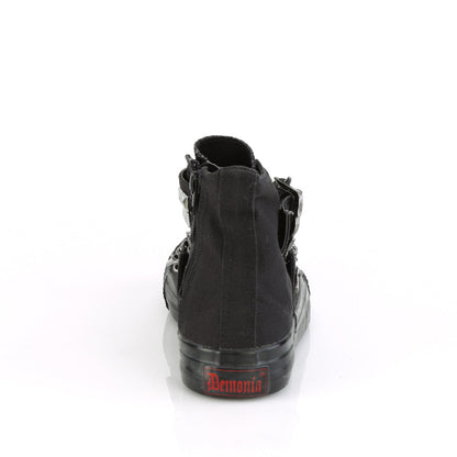 Demonia Cult Classic | "Deviant-110" Sneakers - Black Canvas