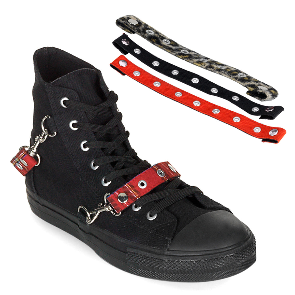 Demonia Cult Essential | "Deviant-107" Sneakers - Black Canvas