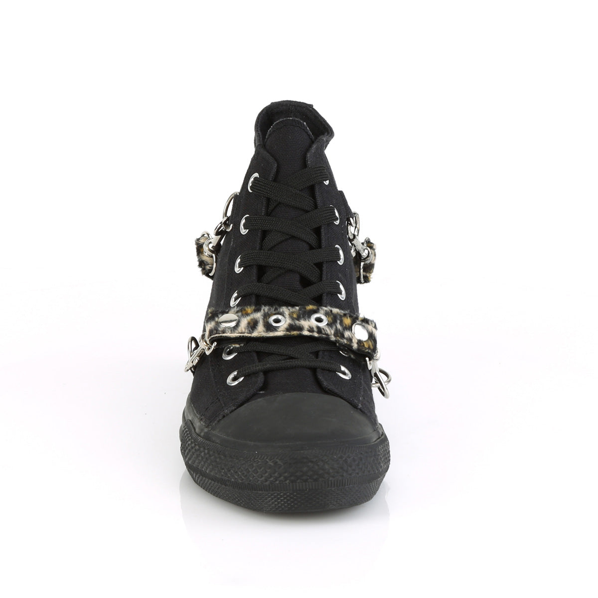 Demonia Cult Essential | "Deviant-107" Sneakers - Black Canvas
