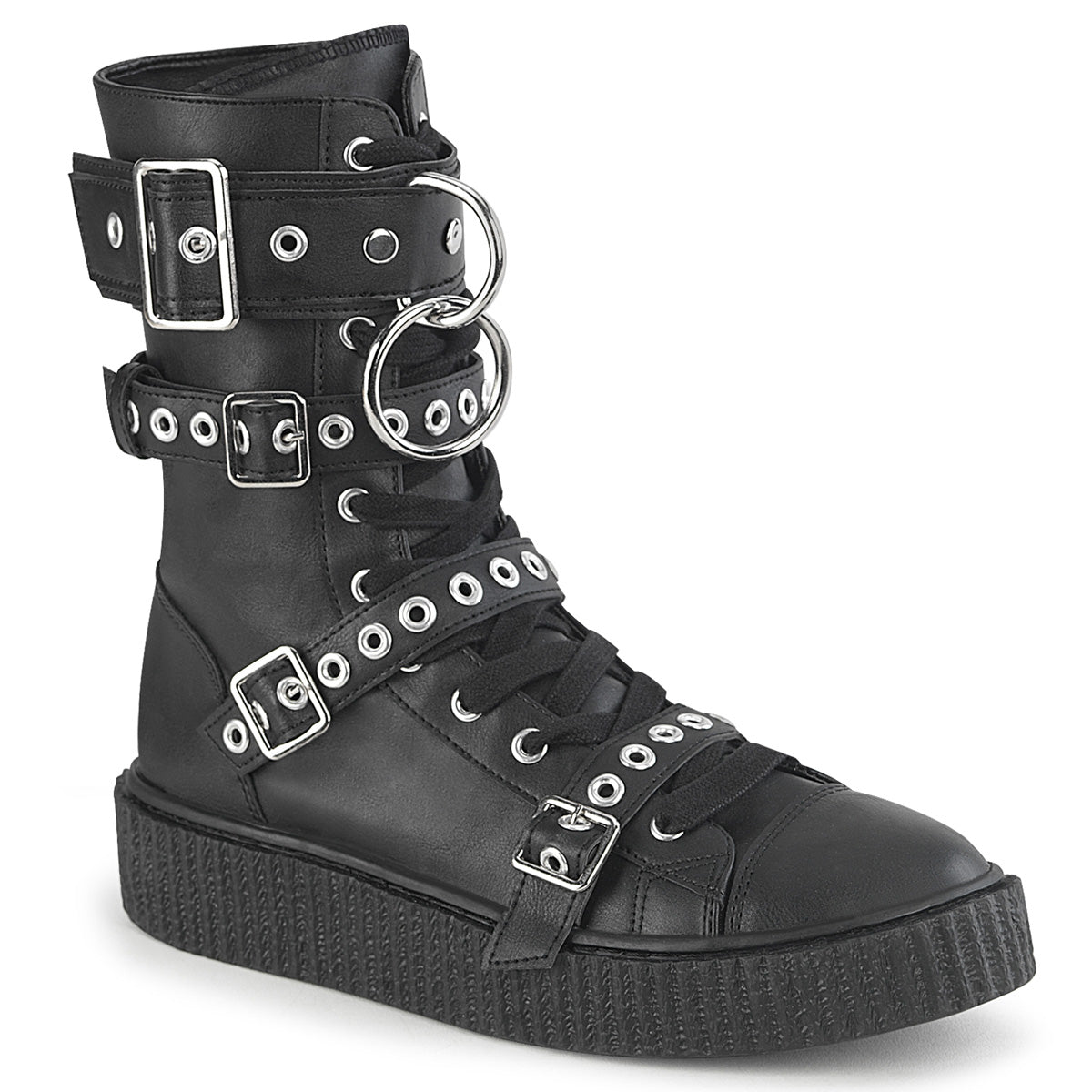Demonia Cult Everyday | "Sneeker-320" Sneakers - Black Vegan Leather