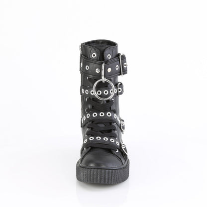 Demonia Cult Everyday | "Sneeker-320" Sneakers - Black Vegan Leather