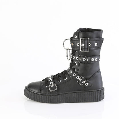 Demonia Cult Everyday | "Sneeker-320" Sneakers - Black Vegan Leather