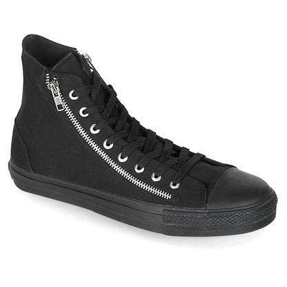 Demonia Cult Great Value | "Deviant-106" Sneakers - Black Canvas