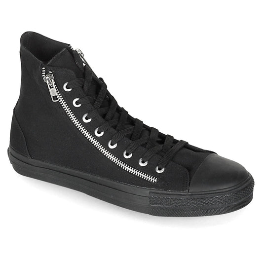 Demonia Cult Great Value | "Deviant-106" Sneakers - Black Canvas