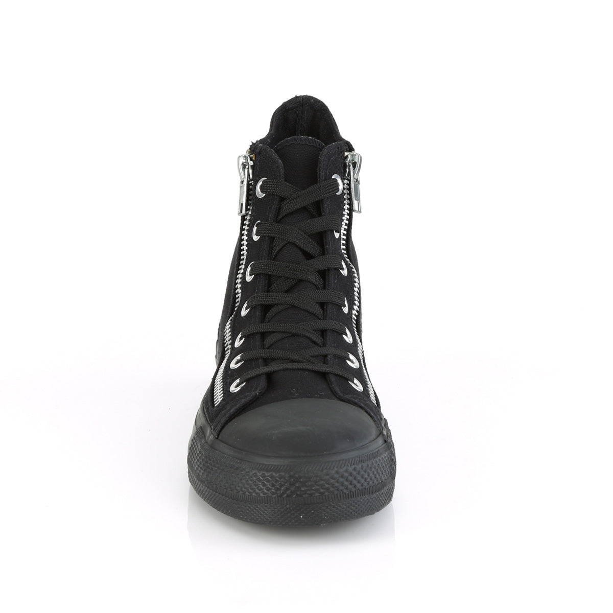 Demonia Cult Great Value | "Deviant-106" Sneakers - Black Canvas