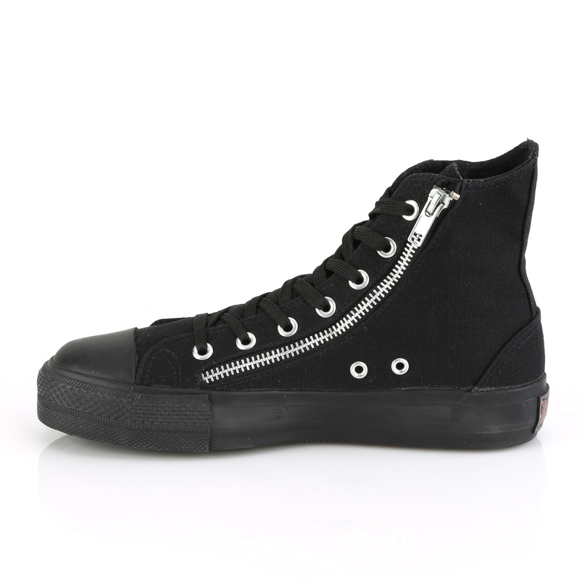 Demonia Cult Great Value | "Deviant-106" Sneakers - Black Canvas