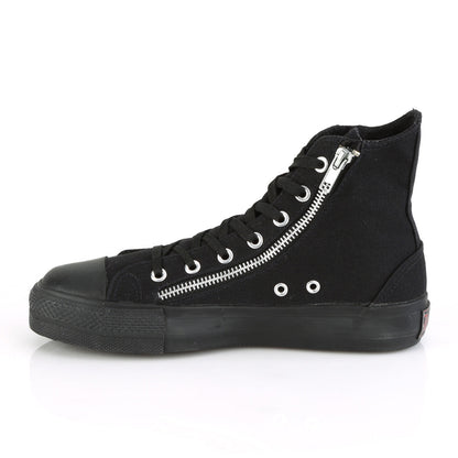 Demonia Cult Great Value | "Deviant-106" Sneakers - Black Canvas