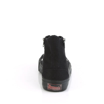 Demonia Cult Great Value | "Deviant-106" Sneakers - Black Canvas