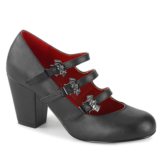 Demonia Cult Latest | "Vivika-38" Pumps - Black Vegan Leather