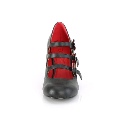 Demonia Cult Latest | "Vivika-38" Pumps - Black Vegan Leather