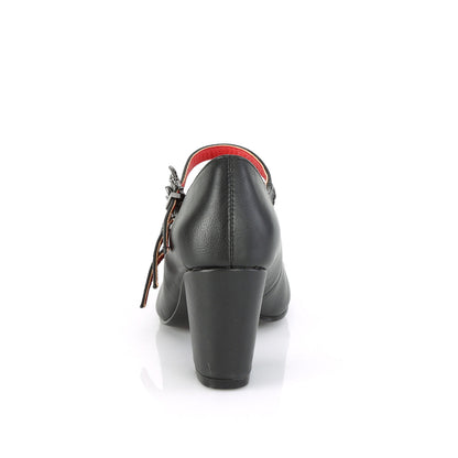 Demonia Cult Latest | "Vivika-38" Pumps - Black Vegan Leather