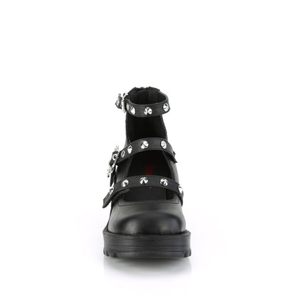 Demonia Cult Quality | "Bratty-30" Pumps - Black Vegan Leather