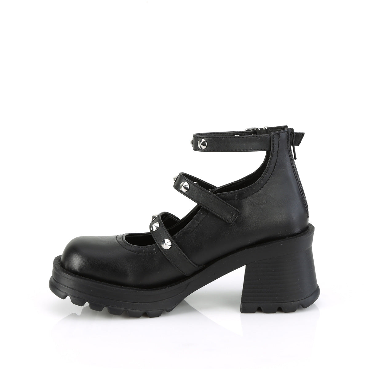Demonia Cult Quality | "Bratty-30" Pumps - Black Vegan Leather