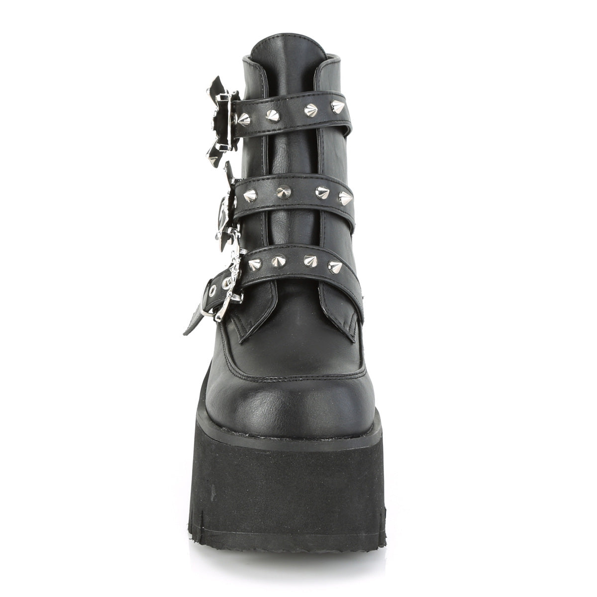 Demonia Cult Exclusive | "Ashes-55" Boots - Black Vegan Leather
