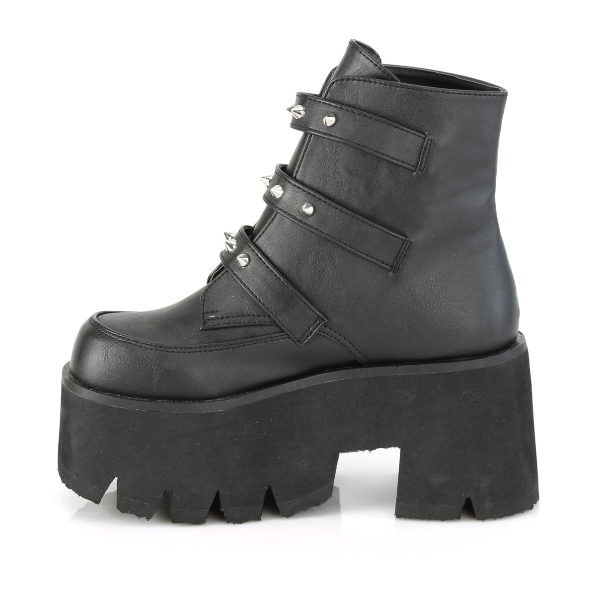 Demonia Cult Exclusive | "Ashes-55" Boots - Black Vegan Leather