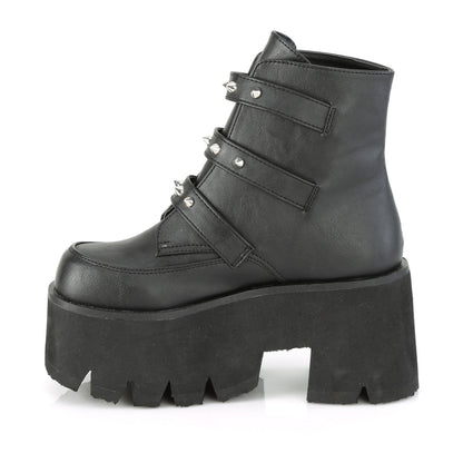 Demonia Cult Exclusive | "Ashes-55" Boots - Black Vegan Leather