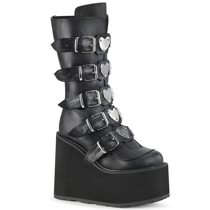 Demonia Cult Signature | "Swing-230" Boots - Black Vegan Leather