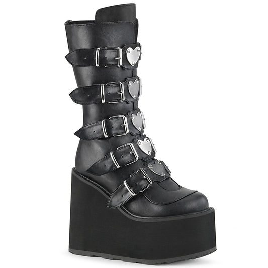 Demonia Cult Signature | "Swing-230" Boots - Black Vegan Leather