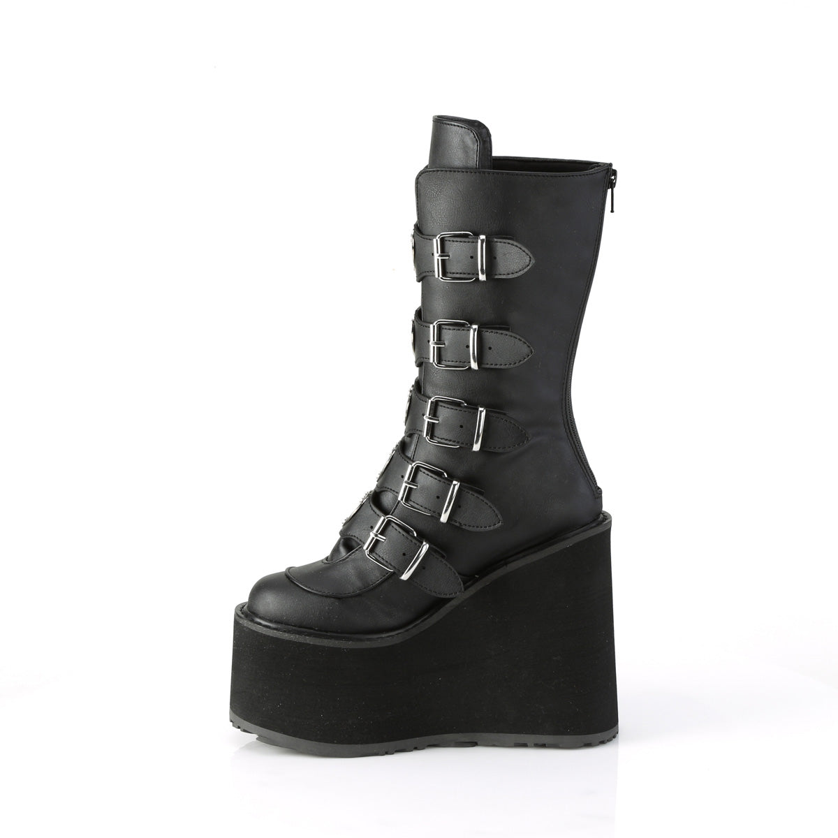 Demonia Cult Signature | "Swing-230" Boots - Black Vegan Leather