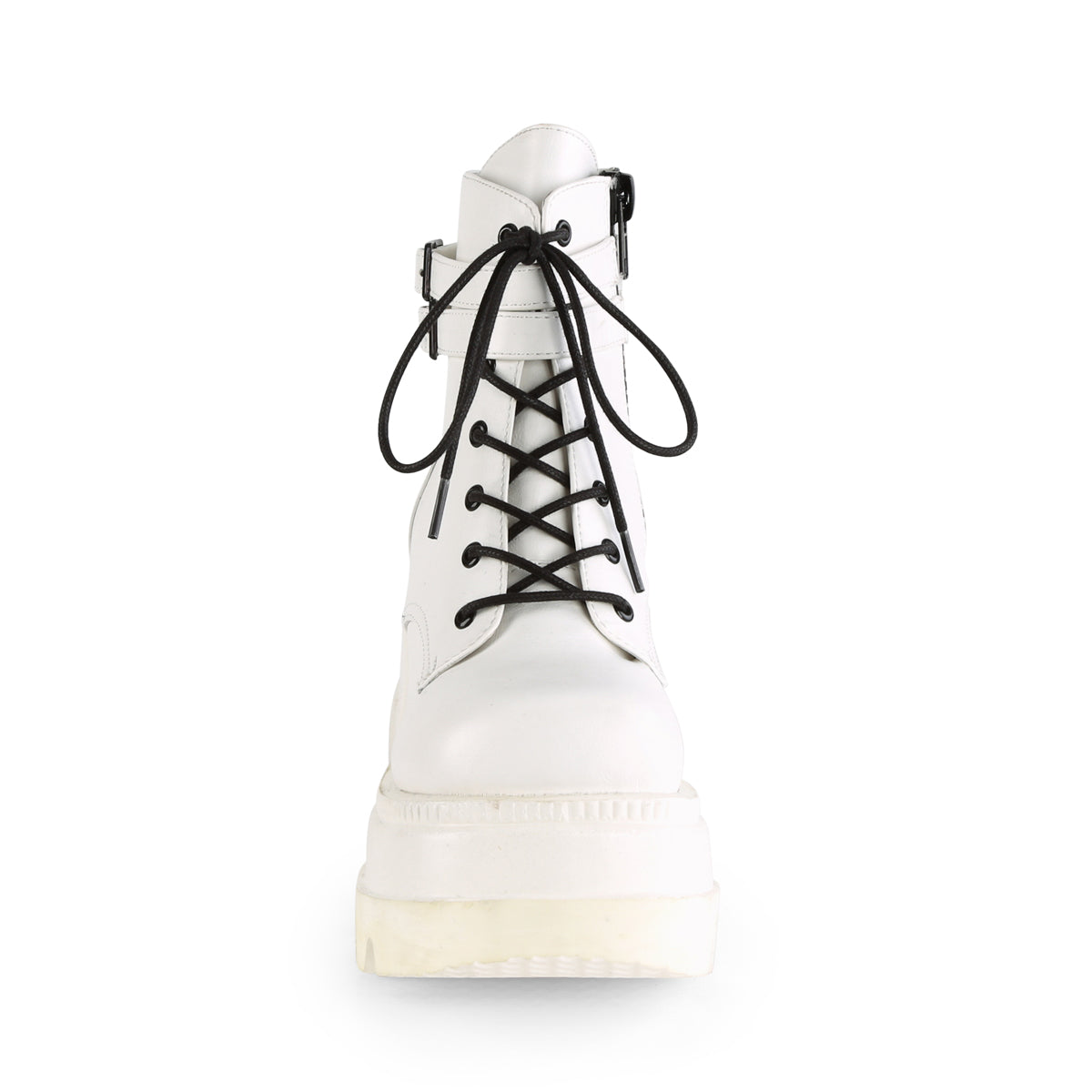 Demonia Cult Classic | "Shaker-52" Boots - White Vegan Leather