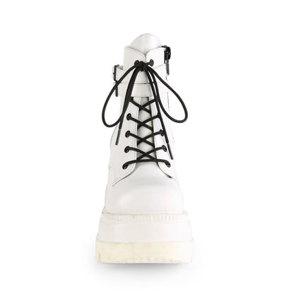 Demonia Cult Classic | "Shaker-52" Boots - White Vegan Leather