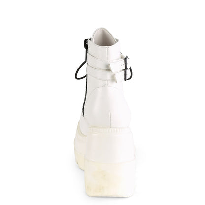 Demonia Cult Classic | "Shaker-52" Boots - White Vegan Leather