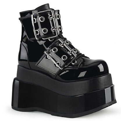 Demonia Cult Essential | "Bear-104" Boots - Black Patent-Vegan Leather