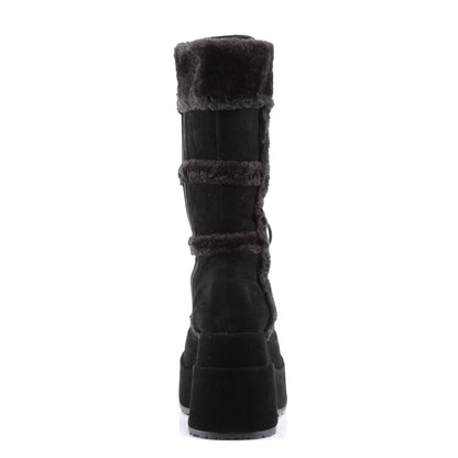 Demonia Cult Everyday | "Bear-202" Boots - Black Vegan Suede