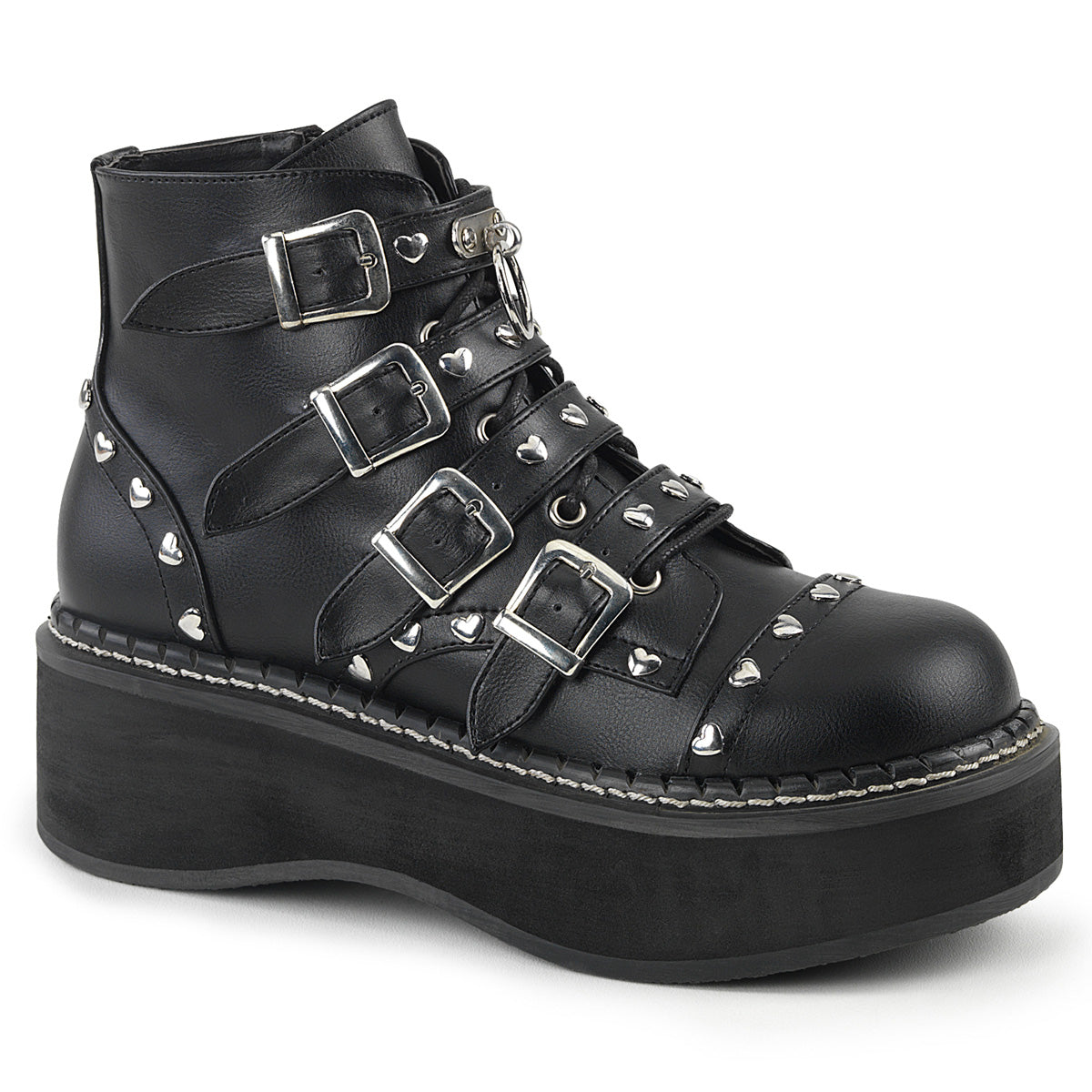 Demonia Cult Value | "Emily-315" Boots - Black Vegan Leather