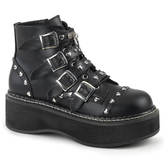 Demonia Cult Value | "Emily-315" Boots - Black Vegan Leather