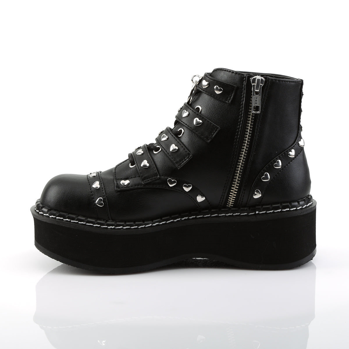 Demonia Cult Value | "Emily-315" Boots - Black Vegan Leather