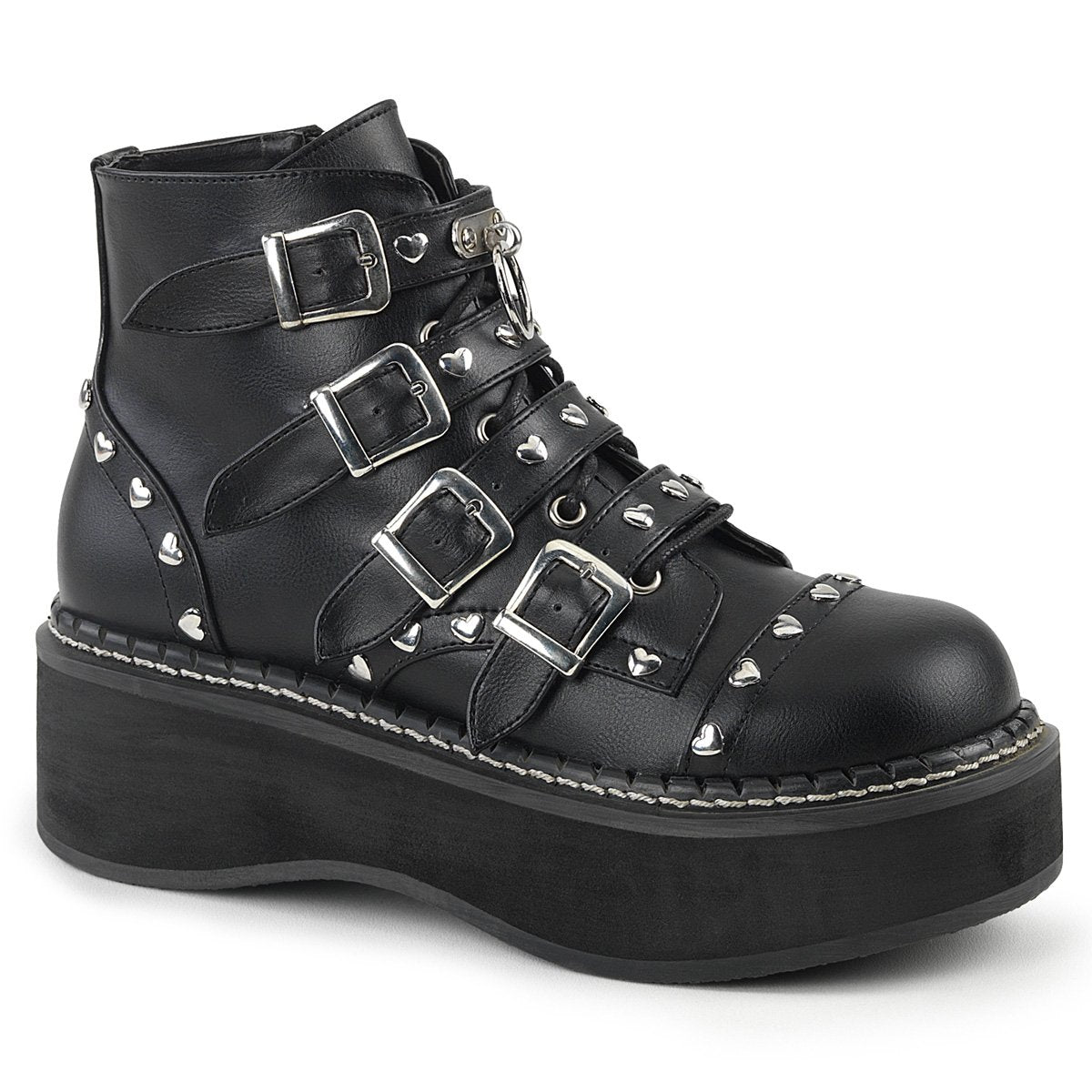 Demonia Cult Value | "Emily-315" Boots - Black Vegan Leather