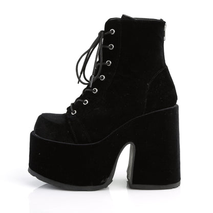 Demonia Cult Great Value | "Camel-203" Boots - Black Velvet