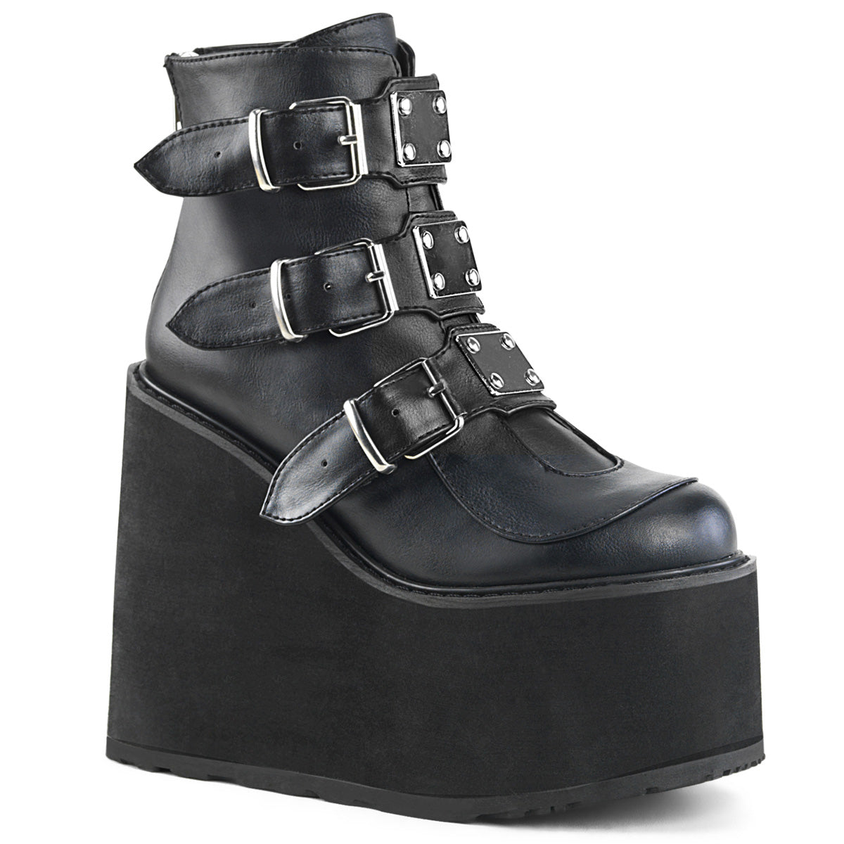 Demonia Cult Exclusive | "Swing-105" Boots - Black Vegan Leather