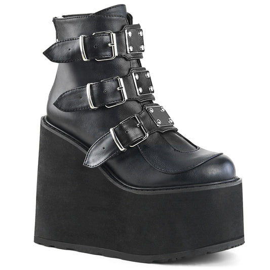 Demonia Cult Exclusive | "Swing-105" Boots - Black Vegan Leather
