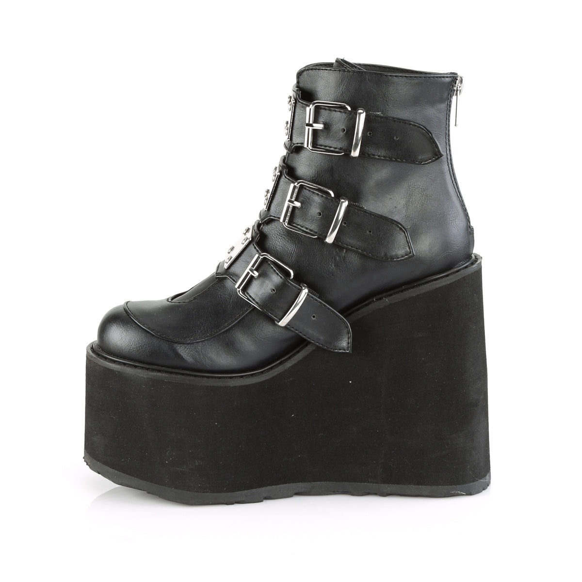Demonia Cult Exclusive | "Swing-105" Boots - Black Vegan Leather